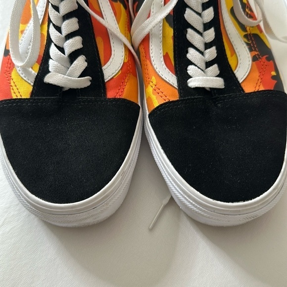 Vans Old Skool Camo Shoes Sneakers Orange Yellow Size 12 - Picture 7 of 14
